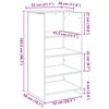 vidaXL Empfangstheke Schwarz 55x50x103,5 cm Holzwerkstoff
