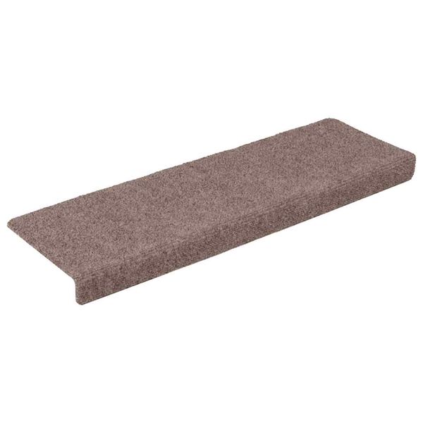 vidaXL Stufenmatten Selbstklebend 15 Stk. 65x21x4 cm Hellbraun Rechteckiger Rand