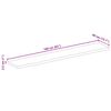 vidaXL Tischplatte mit Baumkante 160x40x2,5 cm Massivholz Mango