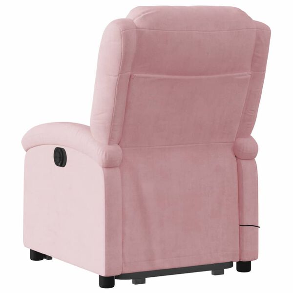 vidaXL Massagesessel mit Aufstehhilfe Rosa Samt