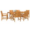 vidaXL Garten Essgruppe 7 pcs Braun Massivholz Akazie