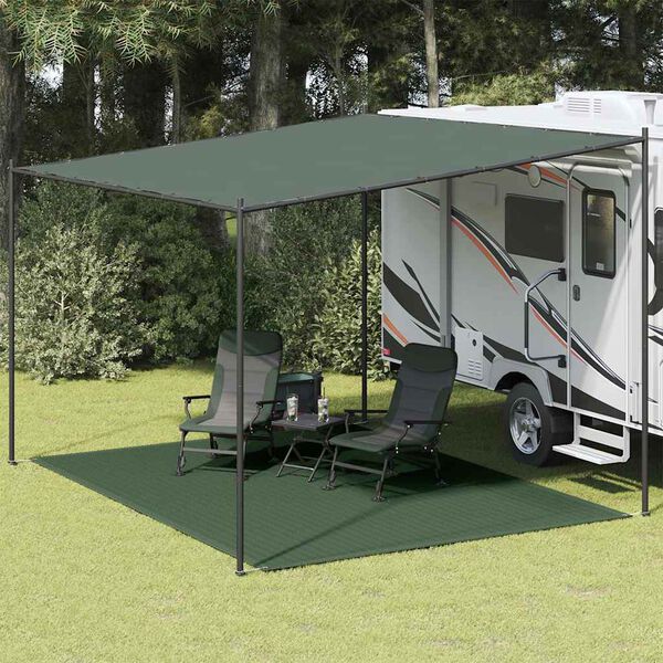 vidaXL Zeltteppich 300 x 400 cm HDPE Gr&uuml;n