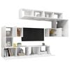vidaXL 8-tlg. TV-Schrank-Set Wei&szlig; Holzwerkstoff