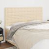vidaXL Kopfteil Creme 200 x 5 x 118/128 cm Stoff