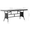 vidaXL 9-tlg. Garten-Essgruppe Poly Rattan Schwarz