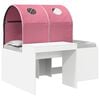 vidaXL Bett mit Tunnel 3 Stk. Wei&szlig; und Rosa Holzwerkstoff