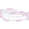 vidaXL Boxspringbett mit Matratze & LED Dunkelgr&uuml;n 180x210 cm Samt