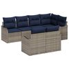 vidaXL Gartensofa-set Grau Poly-Rattan