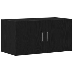 vidaXL Wandschrank Schwarz Eichen-Optik 80x39x40 cm Holzwerkstoff