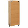 vidaXL Highboard 2 pcs Artisan-Eiche Engineered Wood und Glas