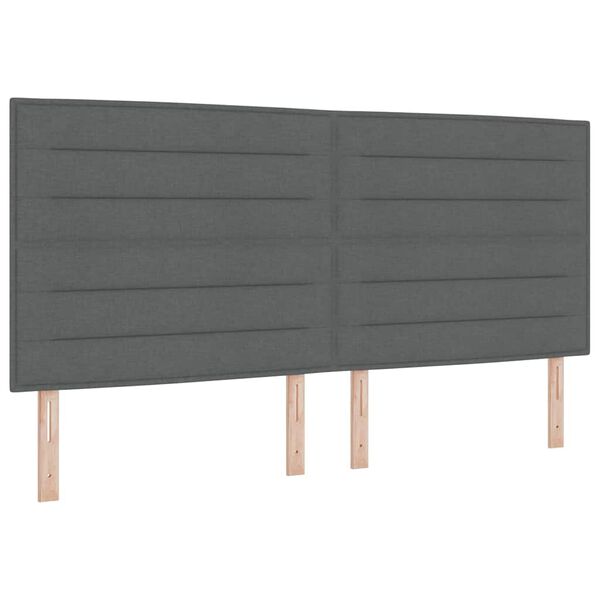 vidaXL Boxspringbett mit Matratze Dunkelgrau 90x190 cm Dunkelgrau