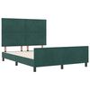 vidaXL Boxspringbett mit Kopfteil Dunkelgr&uuml;n 140 x 200 cm Samt
