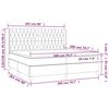 vidaXL Boxspringbett mit Matratze Taupe 200x200 cm Stoff