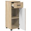 vidaXL Badezimmerm&ouml;bel-Set 3 pcs Sonoma-Eiche Sperrholz und Metall