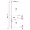 vidaXL Highboard R&auml;uchereiche 69,5x34x180 cm Holzwerkstoff