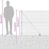 vidaXL Zaun mit Pfosten Gr&uuml;n 1,2 x 25 m Stahl