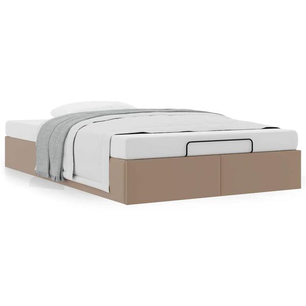 vidaXL Ottoman-Bett ohne Matratze Cappucino 120x200cm Kunstleder