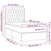 vidaXL Boxspringbett mit Matratze Dunkelbraun 90x190 cm Stoff