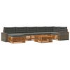 vidaXL Outdoor-Sofagarnitur 8 Stk. Natur und Anthrazit
