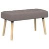 vidaXL Kanalgepolsterte Bank Taupe 80 x 40 x 46 cm Stoff