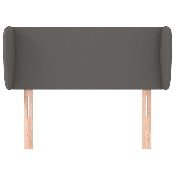 vidaXL Kopfteil mit Ohren Grau 103x23x78/88 cm Kunstleder