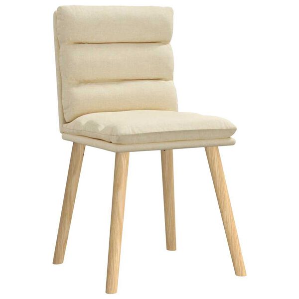 vidaXL Esszimmerst&uuml;hle 2 Stk. Creme Stoff