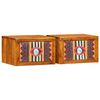 vidaXL Nachttisch mit Schubladen 2 pcs Braun 35 x 30 x 22 cm