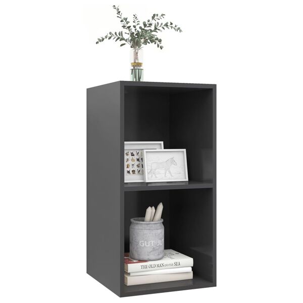 vidaXL TV-Wandschrank Grau 37x37x72 cm Holzwerkstoff