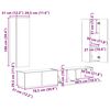 vidaXL TV-Schrankset Wandmontiert 3 pcs Altholz Holzwerkstoff