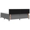 vidaXL LED Boxspringbett Hellgrau und Wei&szlig; 200 x 200 cm Cordstoff