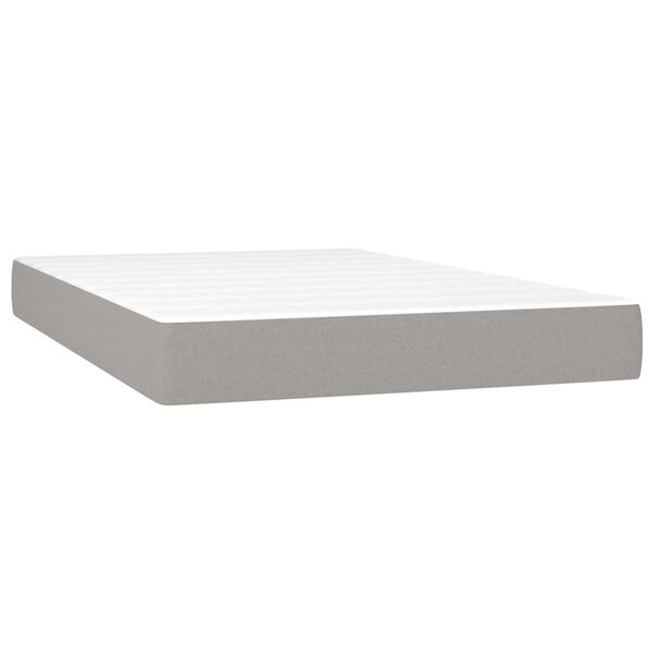 vidaXL Taschenfederkernmatratze Hellgrau 120x200x20 cm Stoff