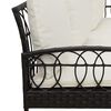 vidaXL Garten-Sofaset mit Kissen 2 pcs Schwarz Stahl