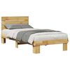 vidaXL Massivholzbett mit Kopfteil ohne Matratze 90x190 cm Eichenholz