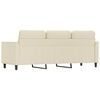 vidaXL 3-Sitzer-Sofa Creme 180 cm Kunstleder