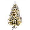 vidaXL K&uuml;nstlicher Weihnachtsbaum Klappbar 150 LEDs & Kugeln 120 cm