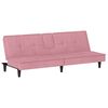 vidaXL Schlafsofa mit Getr&auml;nkehaltern Rosa Samt