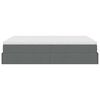 vidaXL Ottoman-Bett mit Matratze Dunkelgrau 140x200 cm Stoff