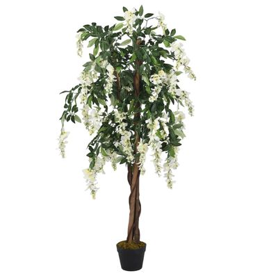 vidaXL Glyzinienbaum Künstlich 1470 Blätter 200 cm Grün und Weiß