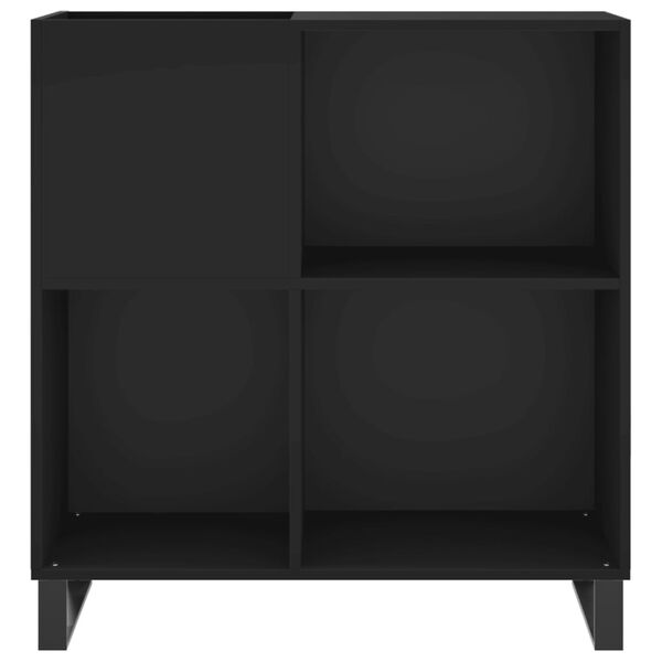 vidaXL Plattenschrank Schwarz 84,5x38x89 cm Holzwerkstoff