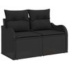 vidaXL Gartensofa-set Schwarz Poly-Rattan