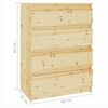 vidaXL Beistellschrank 60x36x84 cm Massivholz Tanne