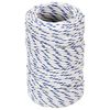 vidaXL Mehrzweck-Allzweckseil 2 mm 25 m Wei&szlig; und Blau PP