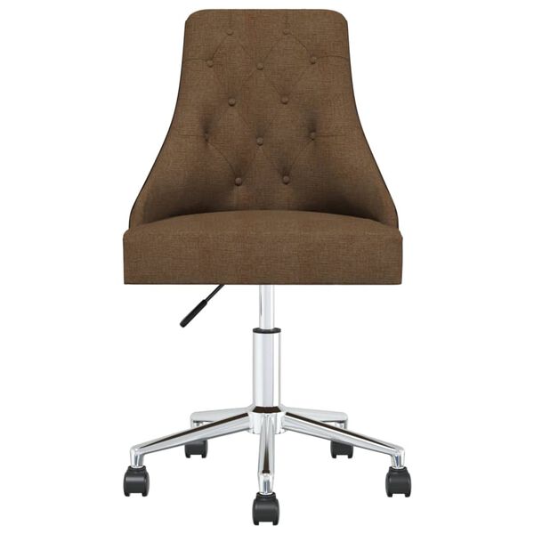 vidaXL Esszimmerst&uuml;hle 2 Stk. Drehbar Braun Stoff