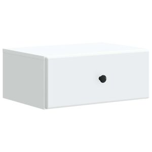 vidaXL Wandmontierter Nachttisch Wei&szlig; 49 x 34,5 x 20 cm Holzwerkstoff