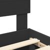 vidaXL Bettrahmen mit Kopfteil Schwarz 140 x 190 cm Holzwerkstoff