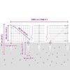 vidaXL Zaun mit Pfosten Silber 0,4 x 50 m Stahl