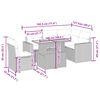 vidaXL 6-tlg. Garten-Sofagarnitur mit Kissen Beige Poly Rattan