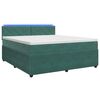 vidaXL Boxspringbett mit Matratze Dunkelgr&uuml;n 140 x 200 cm Samt