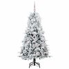 vidaXL K&uuml;nstlicher klappbarer Weihnachtsbaum Wei&szlig; 150 cm PE und PVC