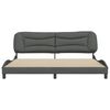 vidaXL Bettgestell ohne Matratze "Hvar" Dunkelgrau 200x200 cm Stoff